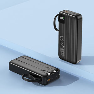 20000mAh Portable Mobile Power with Built-in Cable