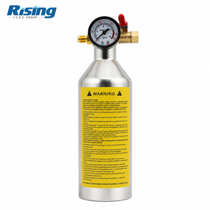 Rising OEM AC Line A/C Flush Canister Kit System Flush Set Cleaning Tools Car Air Conditioner AC Flush Kit With Pressure Gauge