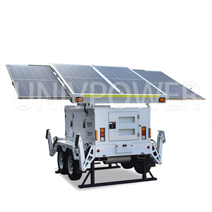 Huge Mobile Solar Light Tower Power Station Super Long Battery Life