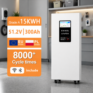 EU Stock 8000+ Cycles LiFePO4 Battery 15kWh 51.2V 300Ah