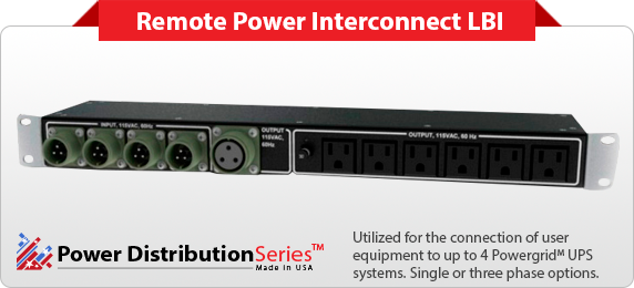 Transit Case Remote Power Interconnect PDU PG-PRIM-LBI